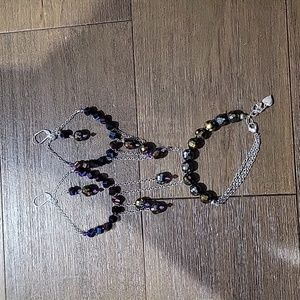 Earrings w/ matching bracelet